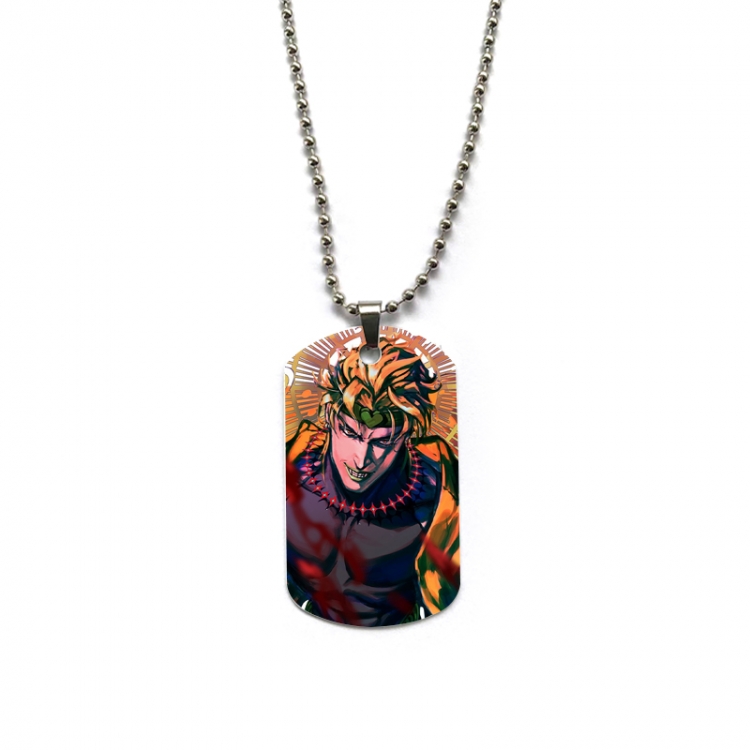 JoJos Bizarre Adventure Anime double-sided full color printed military brand necklace price for 5 pcs