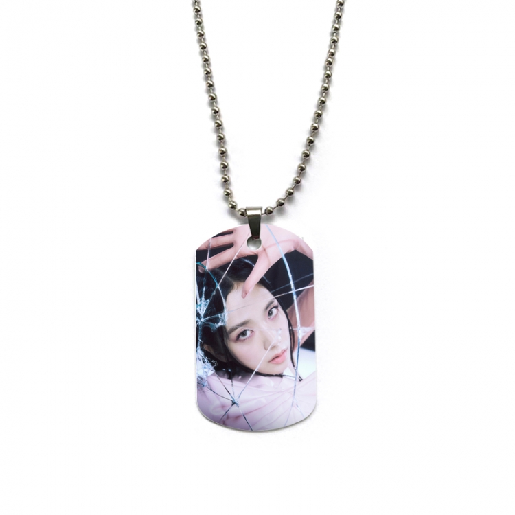 BLACKPINK Anime double-sided full color printed military brand necklace price for 5 pcs