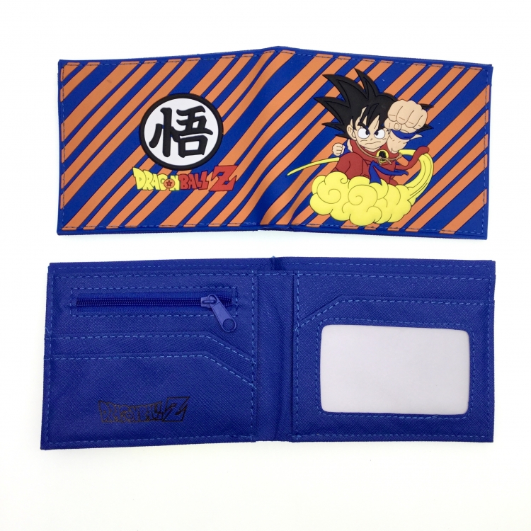 DRAGON BALL Anime peripheral PVC adhesive surface short style folding wallet