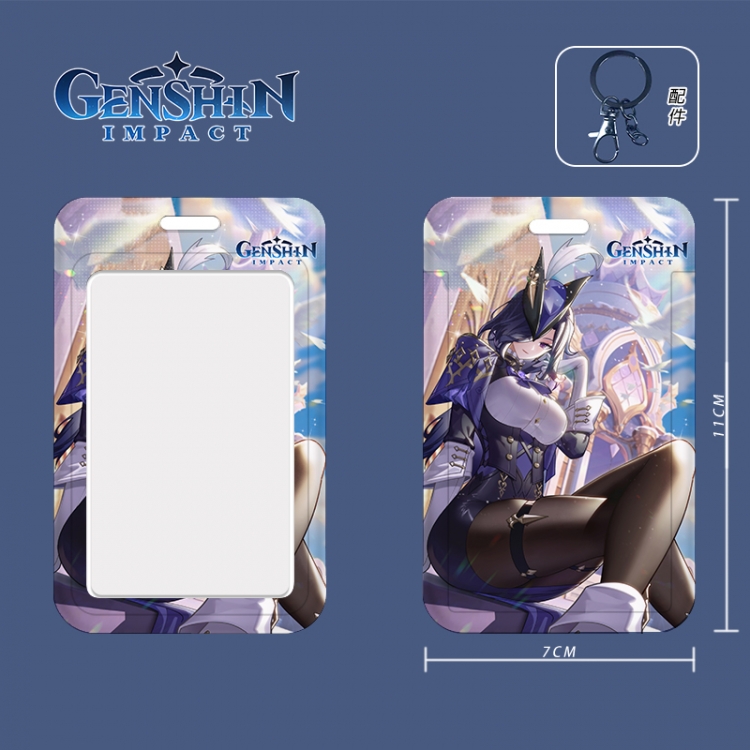 Genshin Impact Cartoon peripheral ID card sleeve Ferrule 11cm long 7cm wide price for 5 pcs  