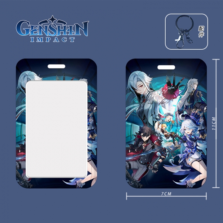 Genshin Impact Cartoon peripheral ID card sleeve Ferrule 11cm long 7cm wide price for 5 pcs  