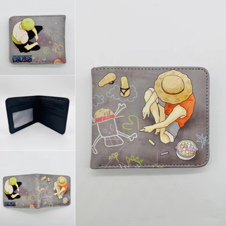 One Piece Full color Two fold short card case wallet 11X9.5CM 