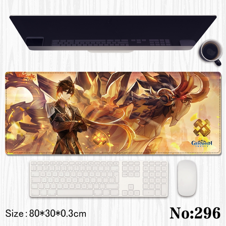 Genshin Impact Anime peripheral computer mouse pad office desk pad multifunctional pad 80X30X0.3cm