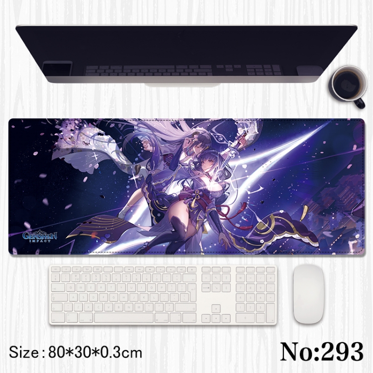 Genshin Impact Anime peripheral computer mouse pad office desk pad multifunctional pad 80X30X0.3cm