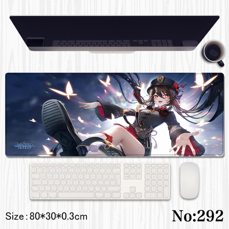 Genshin Impact Anime peripheral computer mouse pad office desk pad multifunctional pad 80X30X0.3cm