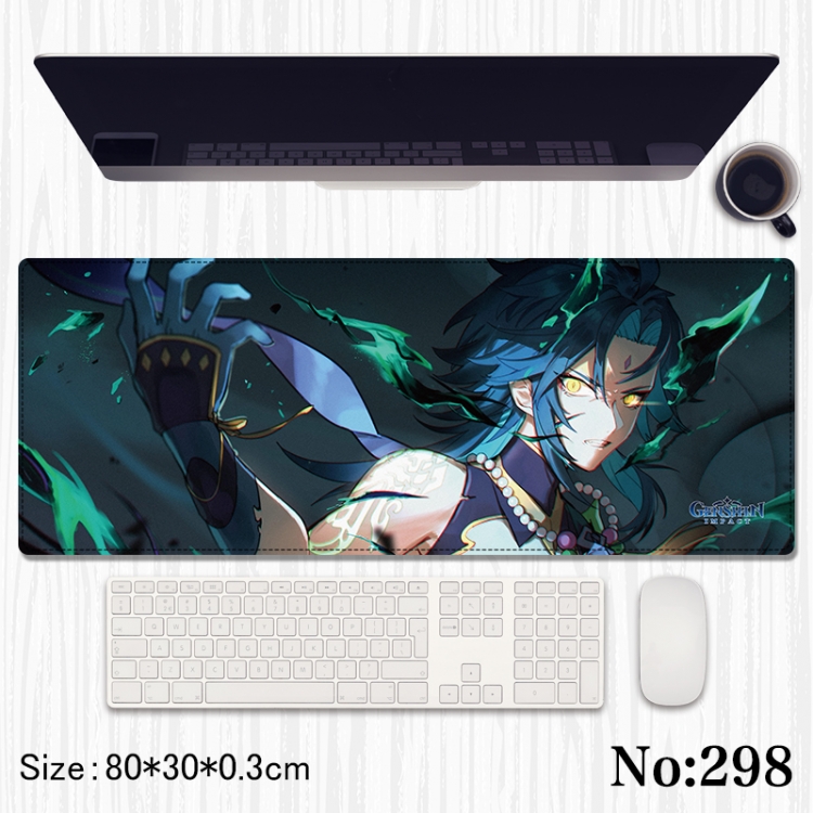 Genshin Impact Anime peripheral computer mouse pad office desk pad multifunctional pad 80X30X0.3cm