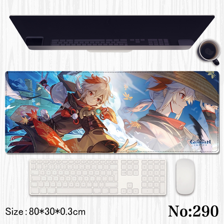 Genshin Impact Anime peripheral computer mouse pad office desk pad multifunctional pad 80X30X0.3cm