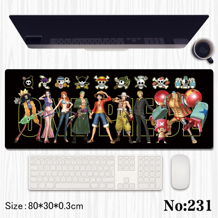 One Piece Anime peripheral computer mouse pad office desk pad multifunctional pad 80X30X0.3cm