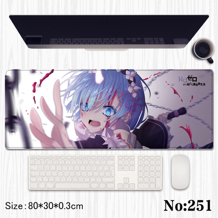 Re:Zero kara Hajimeru Isekai Seikatsu Anime peripheral computer mouse pad office desk pad multifunctional pad 80X30X0.3c