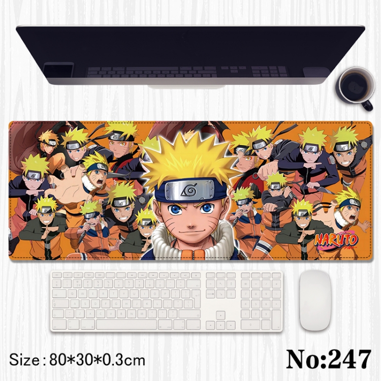 Naruto Anime peripheral computer mouse pad office desk pad multifunctional pad 80X30X0.3cm