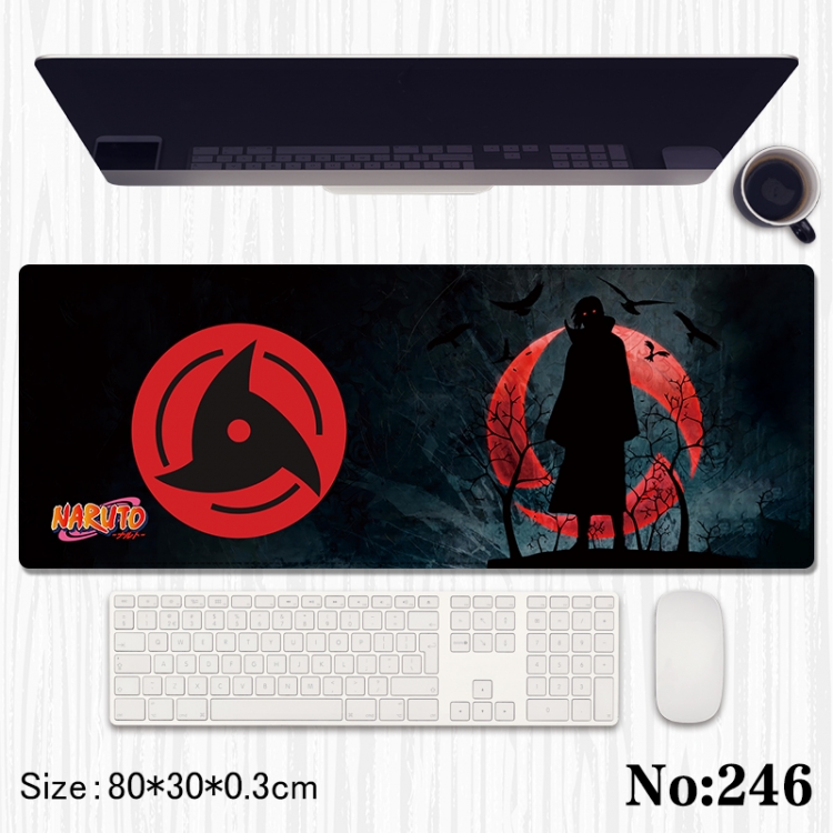 Naruto Anime peripheral computer mouse pad office desk pad multifunctional pad 80X30X0.3cm