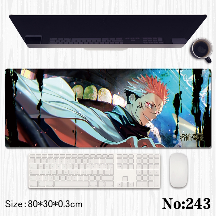 Jujutsu Kaisen Anime peripheral computer mouse pad office desk pad multifunctional pad 80X30X0.3cm