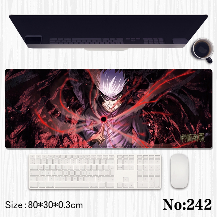 Jujutsu Kaisen Anime peripheral computer mouse pad office desk pad multifunctional pad 80X30X0.3cm