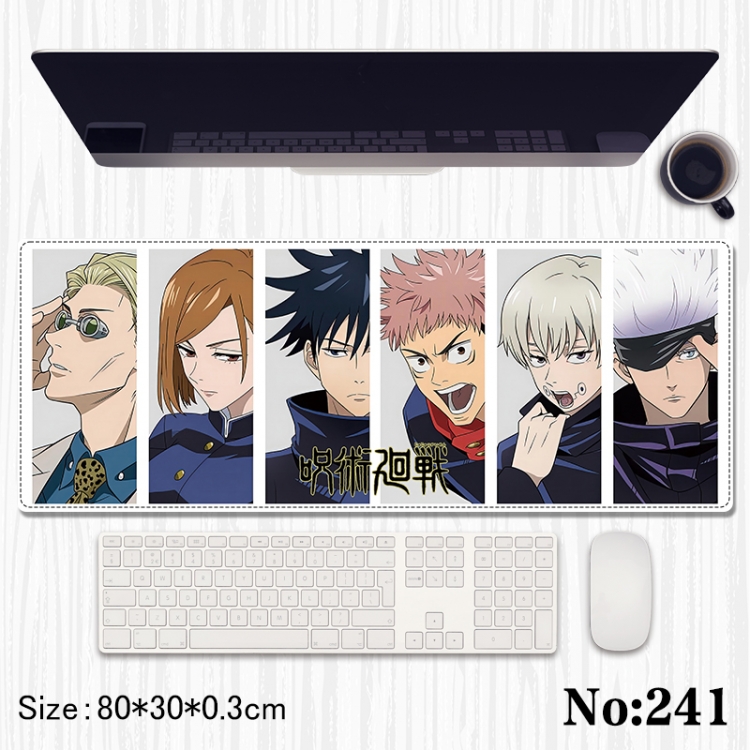 Jujutsu Kaisen Anime peripheral computer mouse pad office desk pad multifunctional pad 80X30X0.3cm