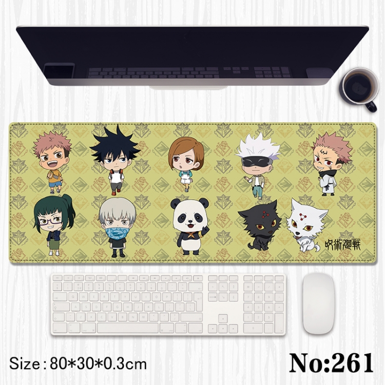 Jujutsu Kaisen Anime peripheral computer mouse pad office desk pad multifunctional pad 80X30X0.3cm