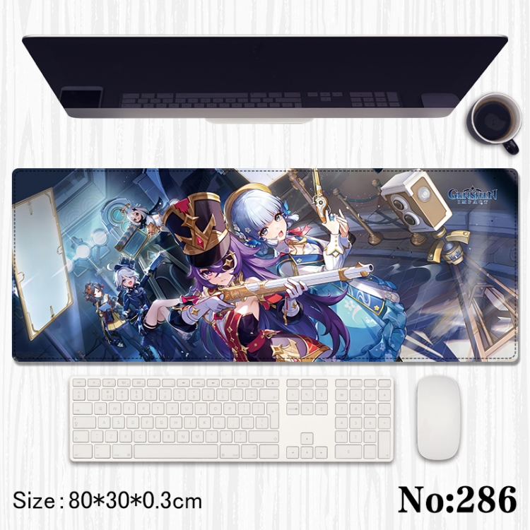 Genshin Impact Anime peripheral computer mouse pad office desk pad multifunctional pad 80X30X0.3cm