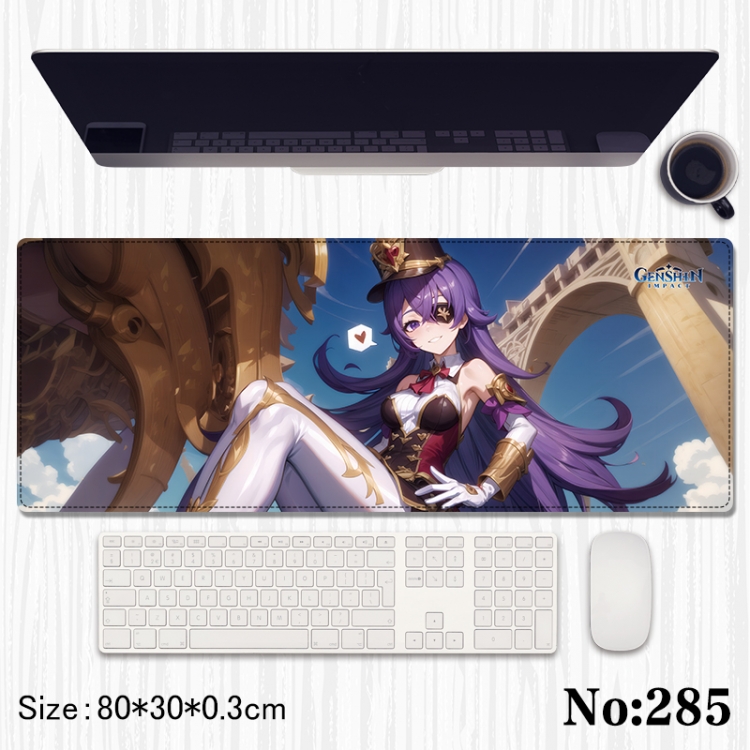 Genshin Impact Anime peripheral computer mouse pad office desk pad multifunctional pad 80X30X0.3cm