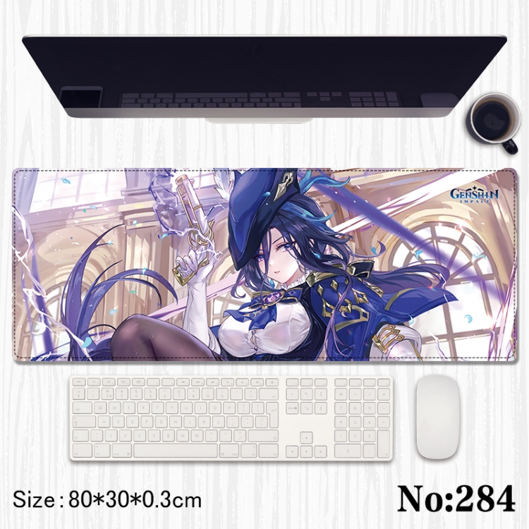 Genshin Impact Anime peripheral computer mouse pad office desk pad multifunctional pad 80X30X0.3cm