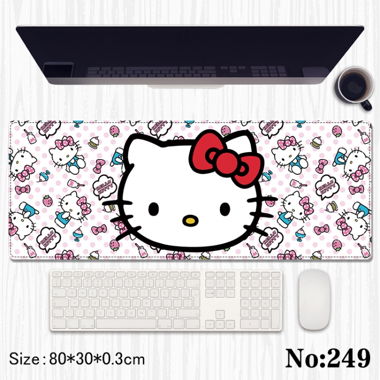 Hello Kitty  Anime peripheral computer mouse pad office desk pad multifunctional pad 80X30X0.3cm