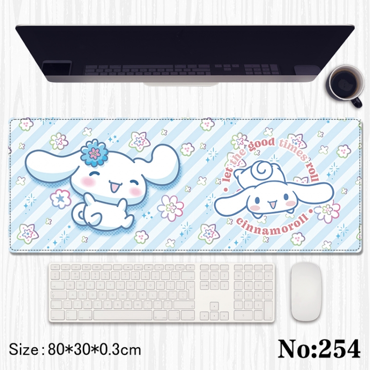 Cinnamoroll Anime peripheral computer mouse pad office desk pad multifunctional pad 80X30X0.3cm