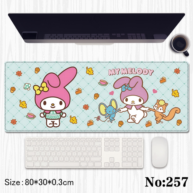 Kuromi Anime peripheral computer mouse pad office desk pad multifunctional pad 80X30X0.3cm