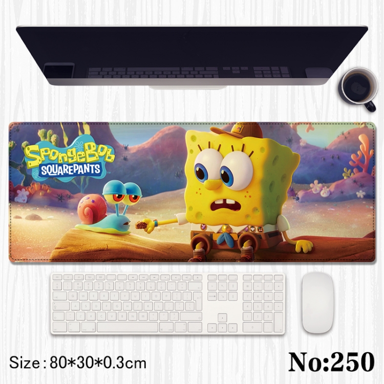 SpongeBob Anime peripheral computer mouse pad office desk pad multifunctional pad 80X30X0.3cm