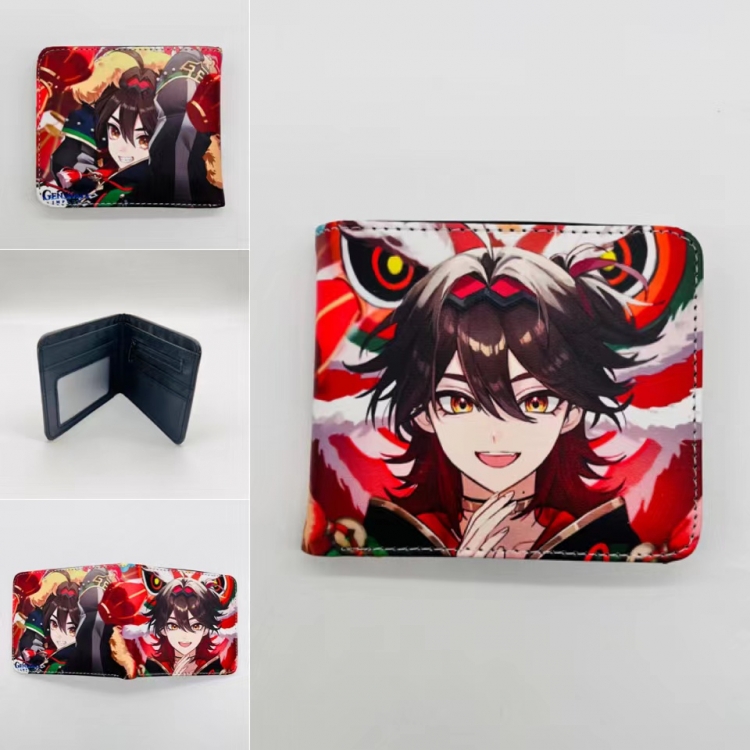 Genshin Impact Full color Two fold short card case wallet 11X9.5CM