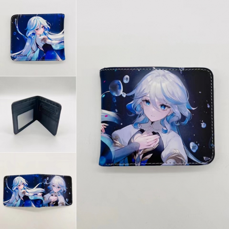 Genshin Impact Full color Two fold short card case wallet 11X9.5CM