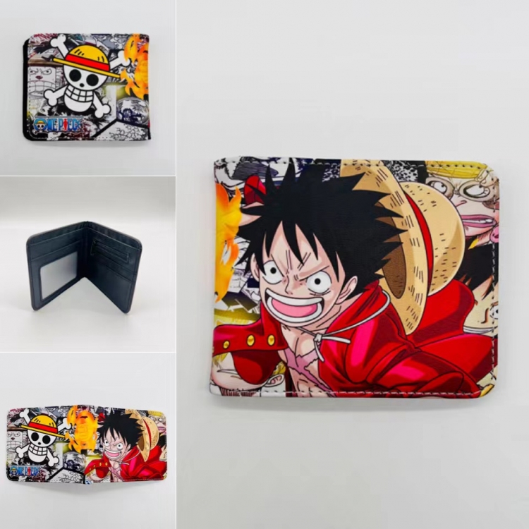 One Piece Full color Two fold short card case wallet 11X9.5CM