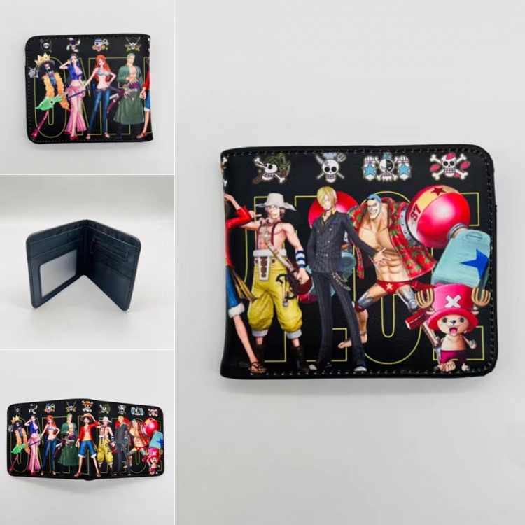 One Piece Full color Two fold short card case wallet 11X9.5CM