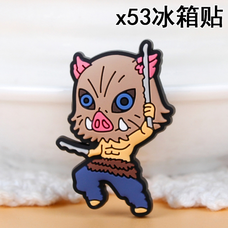 Demon Slayer Kimets Soft rubber material refrigerator decoration magnet magnetic sticker 3-5 cm  price for 10 pcs