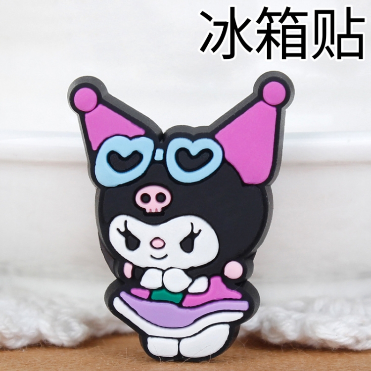 Kuromi Soft rubber material refrigerator decoration magnet magnetic sticker 3-5 cm  price for 10 pcs