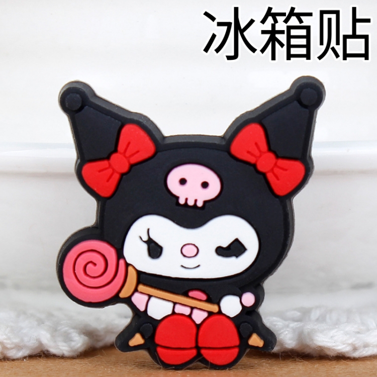 Kuromi Soft rubber material refrigerator decoration magnet magnetic sticker 3-5 cm  price for 10 pcs