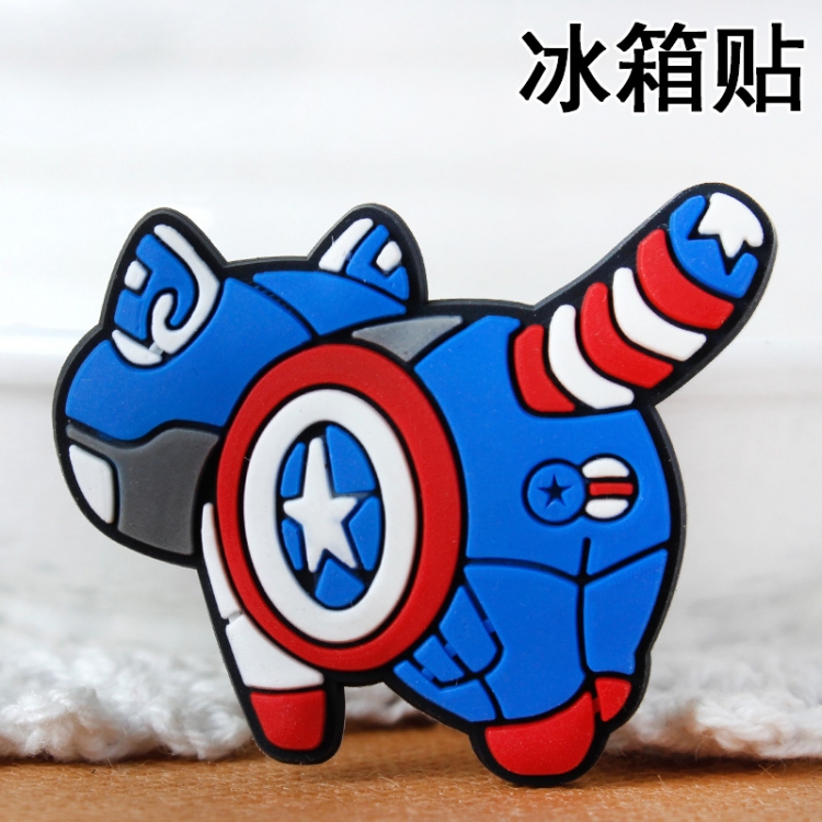 Captain America Soft rubber material refrigerator decoration magnet magnetic sticker 3-5 cm  price for 10 pcs