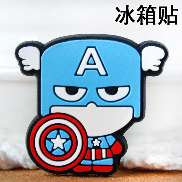 Captain America Soft rubber material refrigerator decoration magnet magnetic sticker 3-5 cm  price for 10 pcs