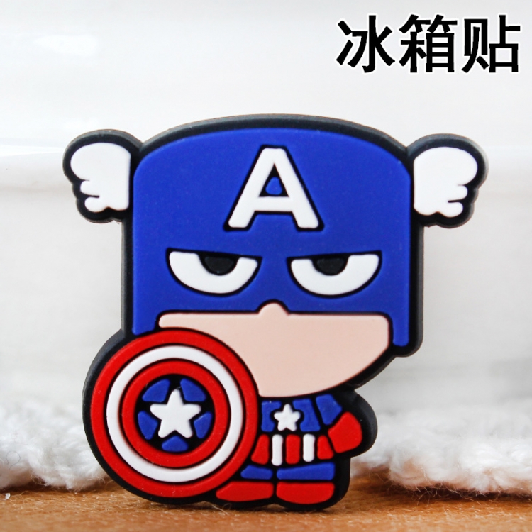 Captain America Soft rubber material refrigerator decoration magnet magnetic sticker 3-5 cm  price for 10 pcs