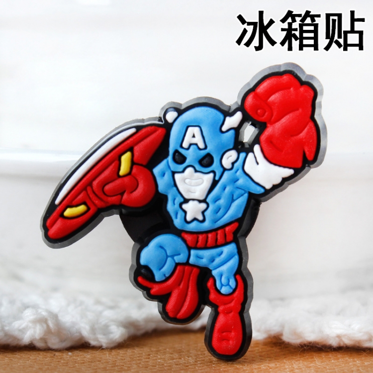 Captain America Soft rubber material refrigerator decoration magnet magnetic sticker 3-5 cm  price for 10 pcs