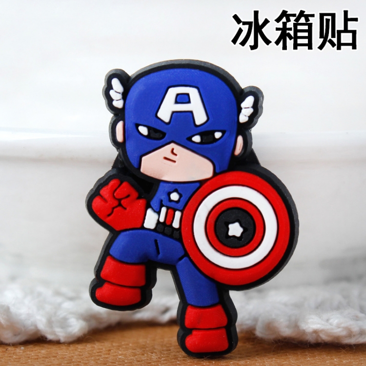 Captain America Soft rubber material refrigerator decoration magnet magnetic sticker 3-5 cm  price for 10 pcs