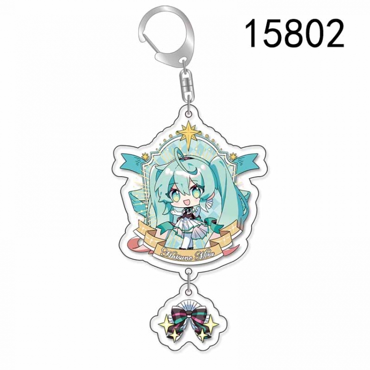 Hatsune Miku Anime acrylic Pendant Key Chain  price for 5 pcs