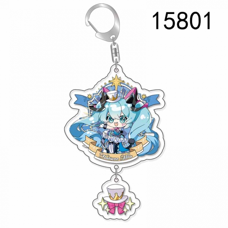 Hatsune Miku Anime acrylic Pendant Key Chain  price for 5 pcs