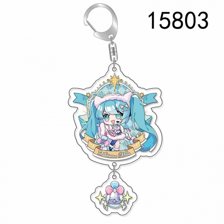 Hatsune Miku Anime acrylic Pendant Key Chain  price for 5 pcs