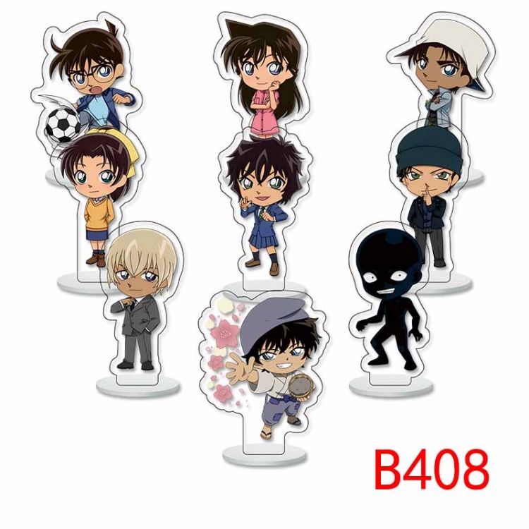 Detective conan Anime Character acrylic Small Standing Plates  Keychain 6cm a set of 9