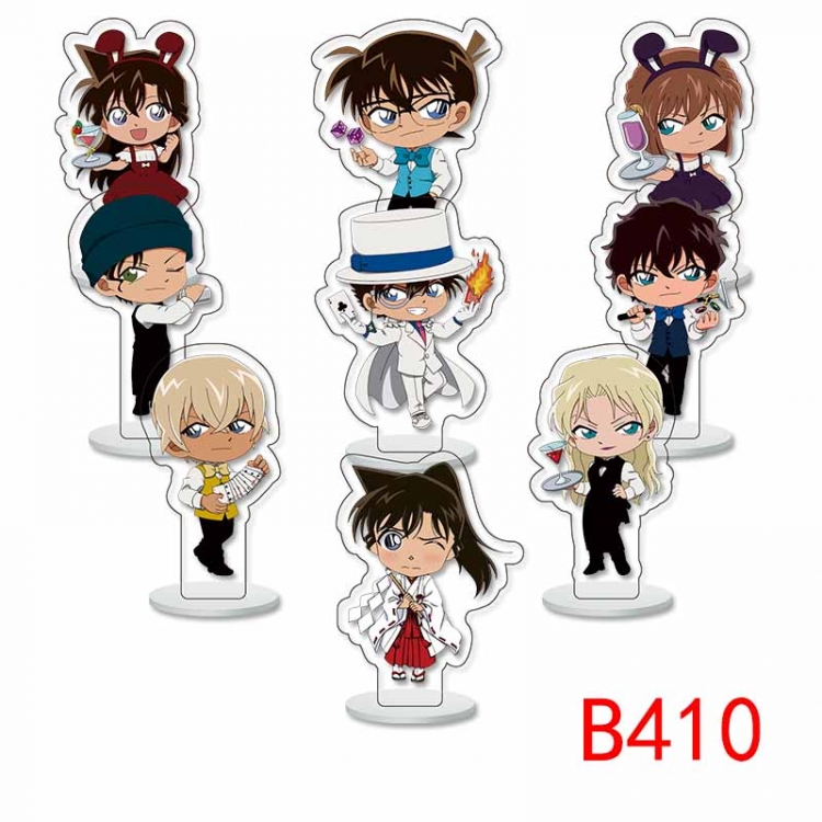 Detective conan Anime Character acrylic Small Standing Plates  Keychain 6cm a set of 9