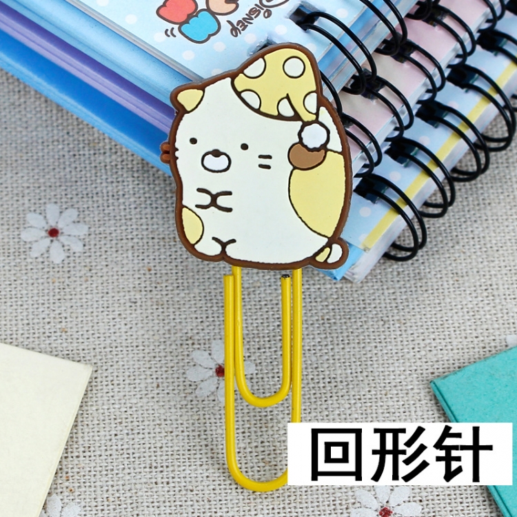 Corner creatures U-shaped PVC soft rubber bookmark metal clip stationery colored paper clip price for 20 pcs