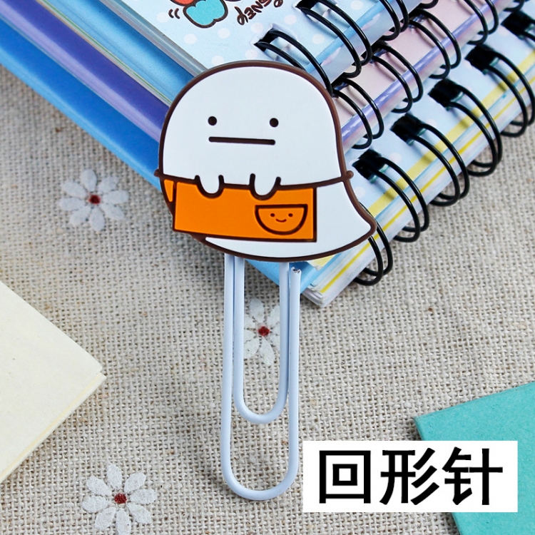 Corner creatures U-shaped PVC soft rubber bookmark metal clip stationery colored paper clip price for 20 pcs