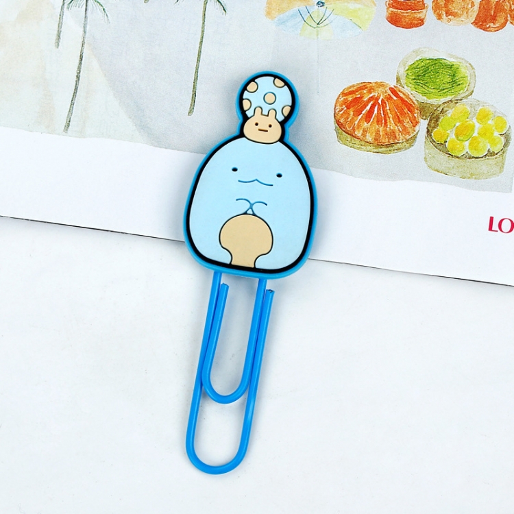 Corner creatures U-shaped PVC soft rubber bookmark metal clip stationery colored paper clip price for 20 pcs