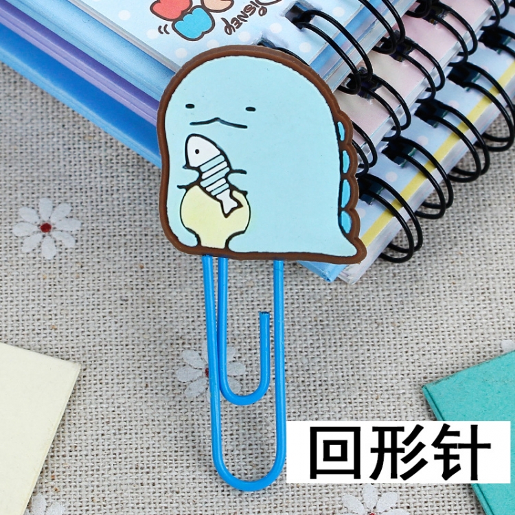 Corner creatures U-shaped PVC soft rubber bookmark metal clip stationery colored paper clip price for 20 pcs