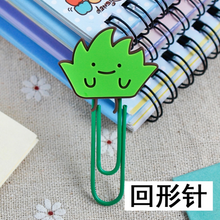 Corner creatures U-shaped PVC soft rubber bookmark metal clip stationery colored paper clip price for 20 pcs