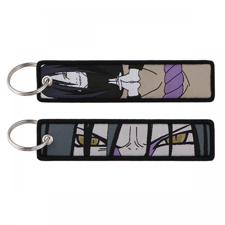 Naruto Double sided color woven label keychain with thickened hanging rope 13x3cm 10G price for 5 pcs