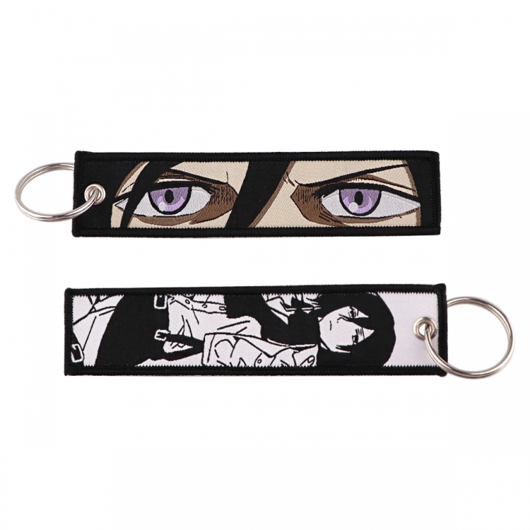 Shingeki no Kyojin Double sided color woven label keychain with thickened hanging rope 13x3cm 10G price for 5 pcs